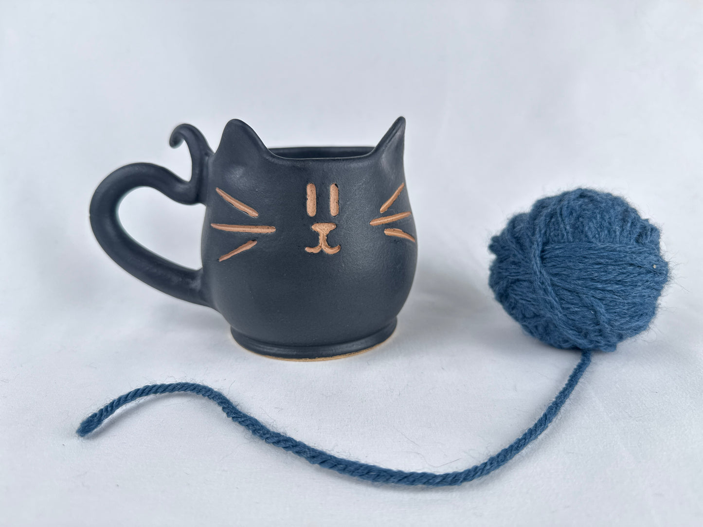 Black 14oz Kitty Cat Mug Bo