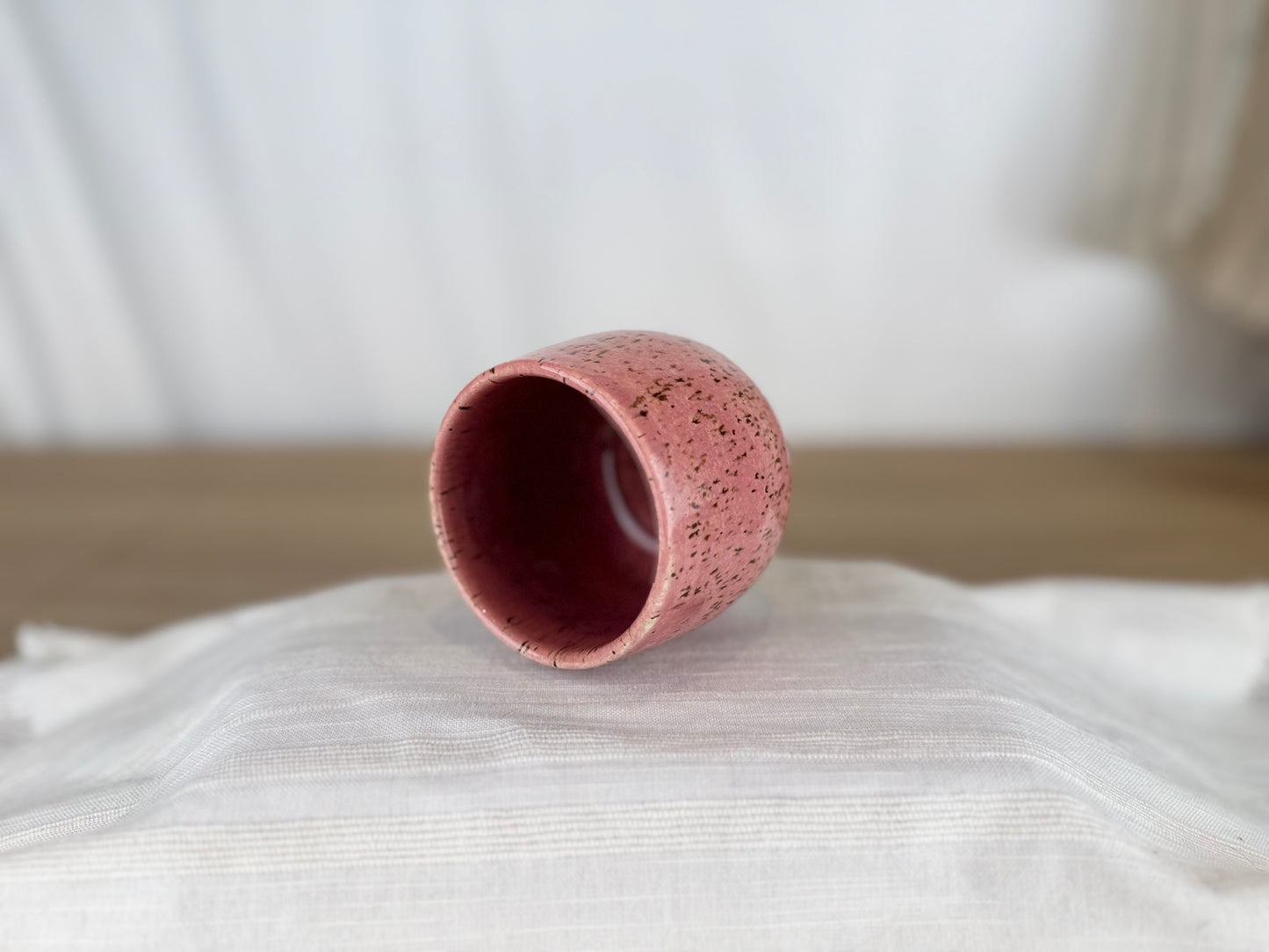 Dusty Rose Speckled 8 oz Coffee & Tea Cup