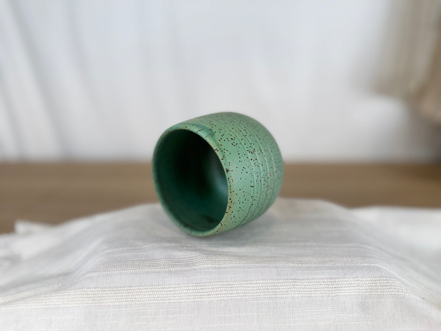 Matte Spruce Green Speckled 8 oz Coffee & Tea Cup