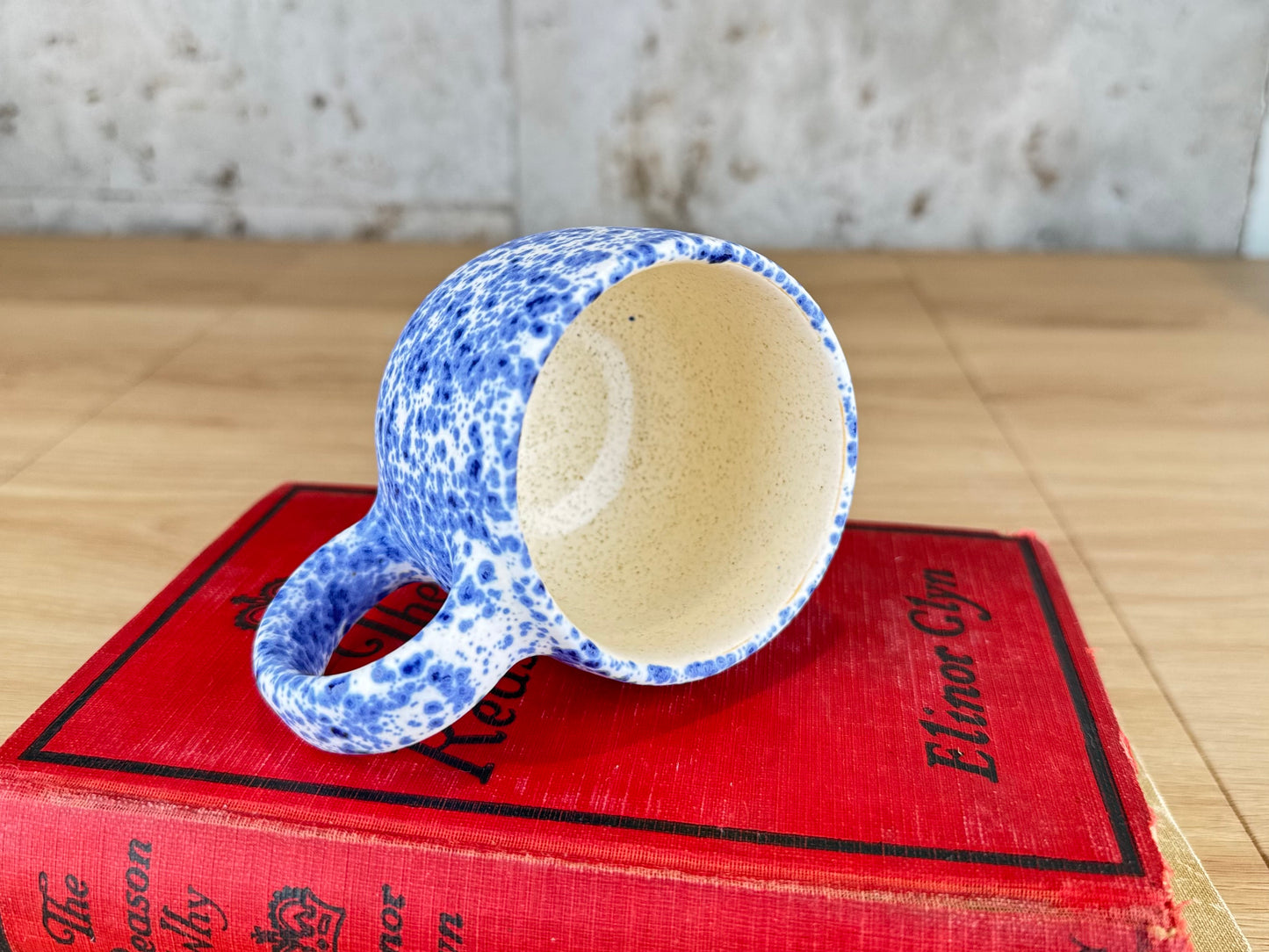 Blue & White Splatter 6 oz Espresso Mug