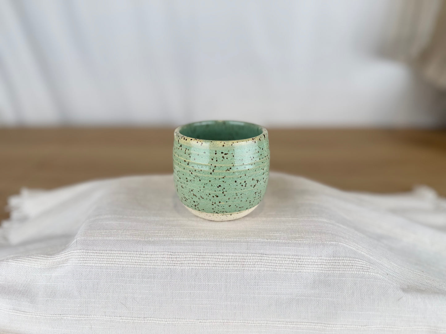 Speckled Sage Green 4oz Espresso & Tea Cup