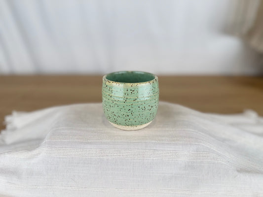 Speckled Sage Green 4oz Espresso & Tea Cup