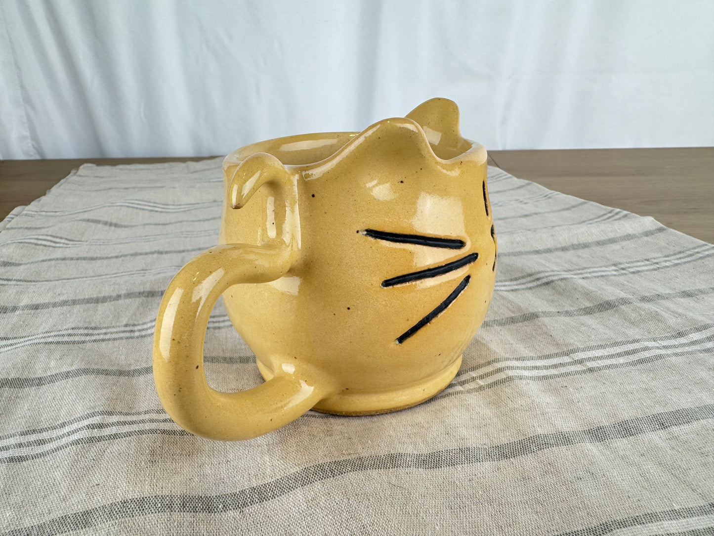 Yellow 14oz Kitty Cat Mug