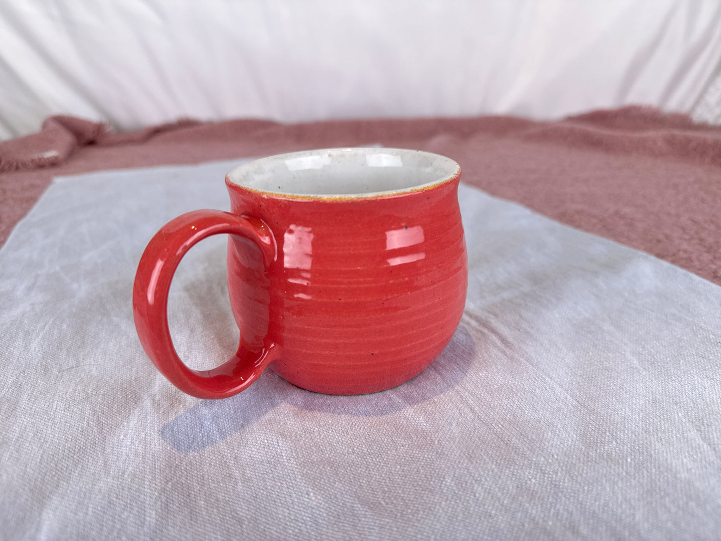 10oz Coffee Mug, Coral Red