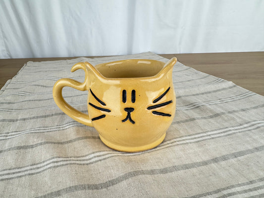Yellow 14oz Kitty Cat Mug