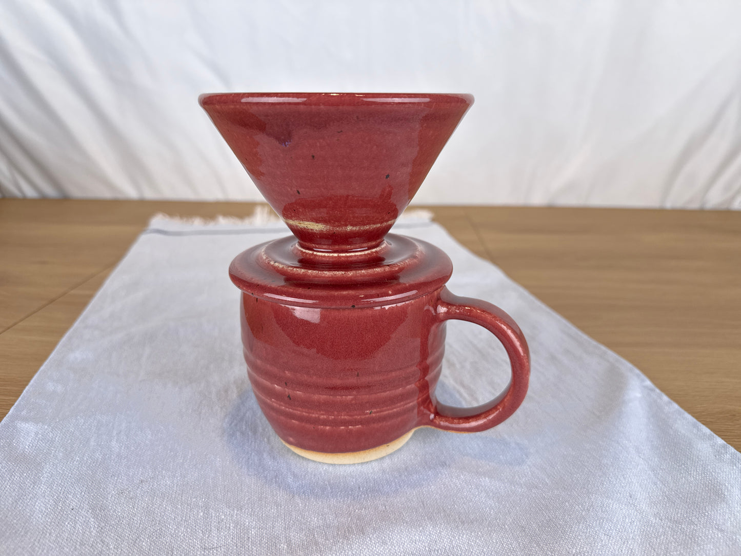 14 oz Pour Over Set, Antique Red