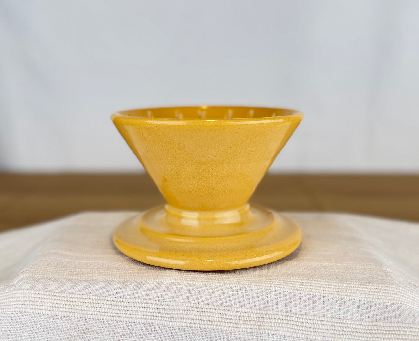 Yellow Pour Over Coffee Brewer Basket