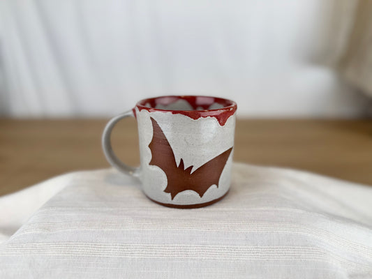12oz Drippy Red Bat Mug