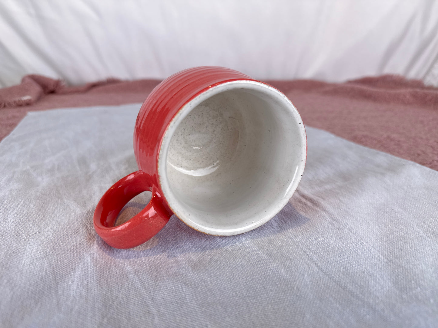 10oz Coffee Mug, Coral Red