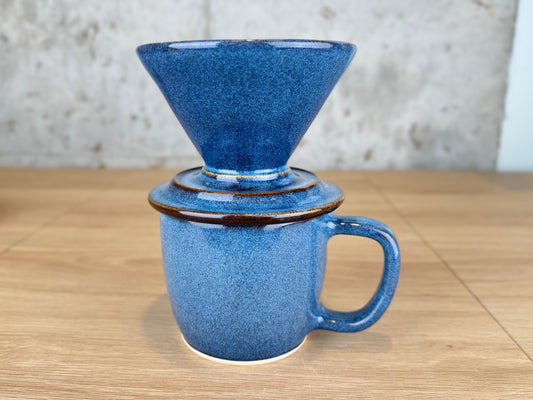 Blue 14oz Pour Over Set