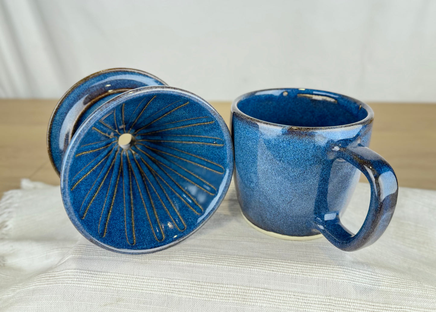 Blue 14oz Pour Over Set