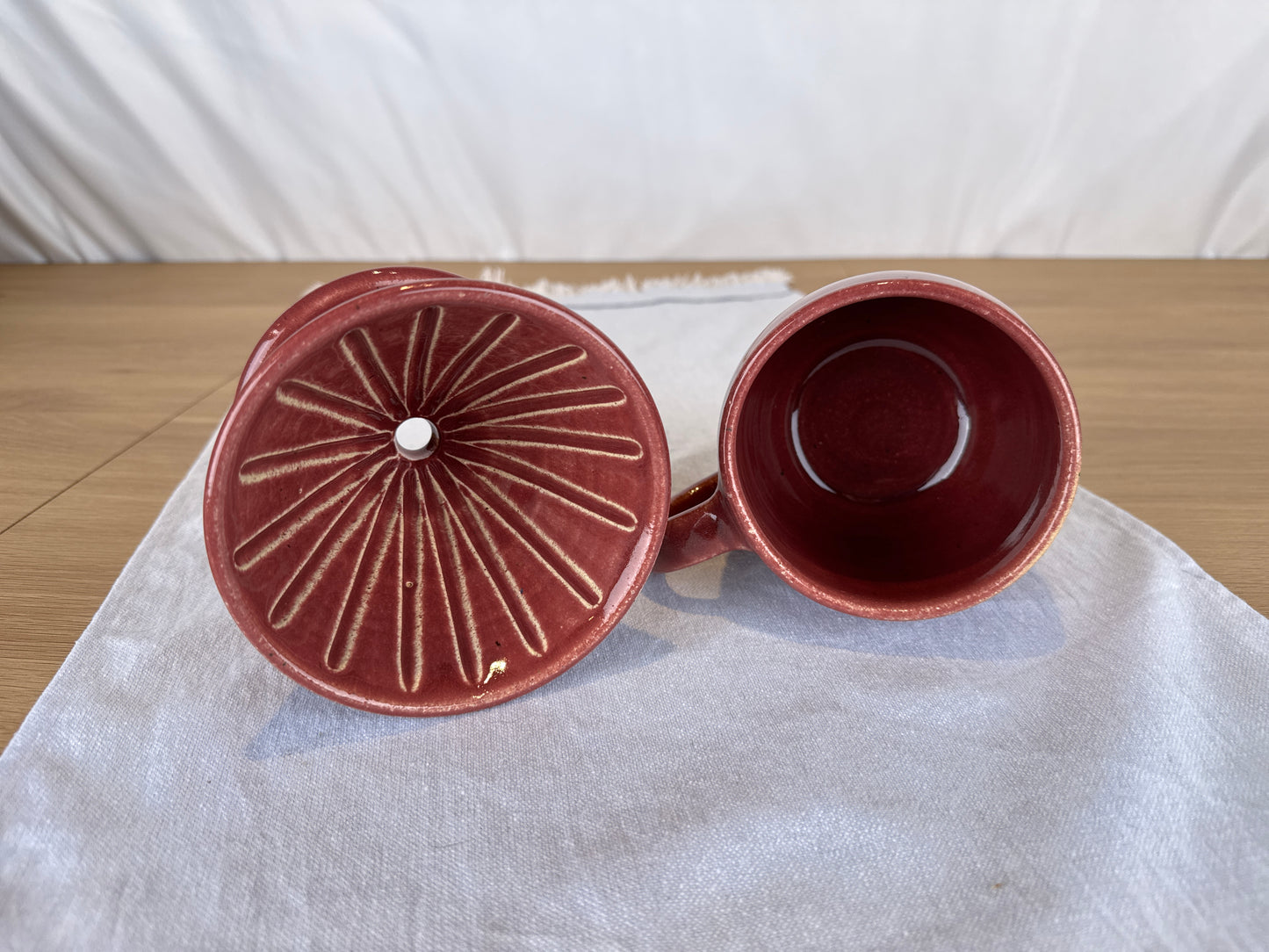 14 oz Pour Over Set, Antique Red