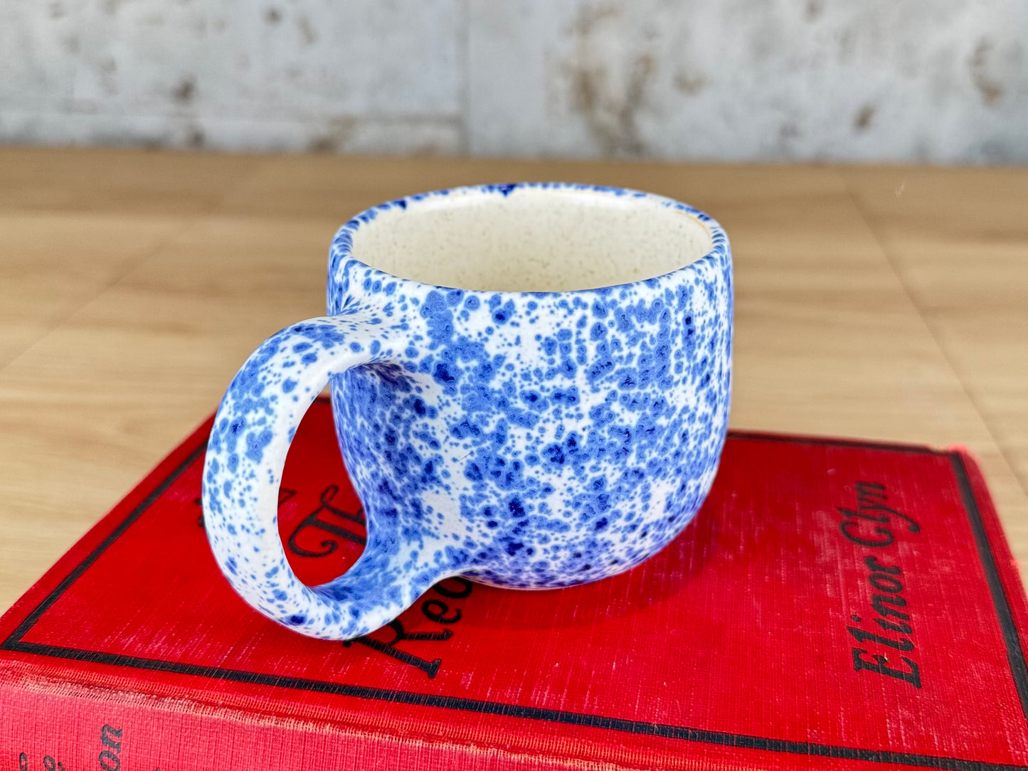 Blue & White Splatter 6 oz Espresso Mug
