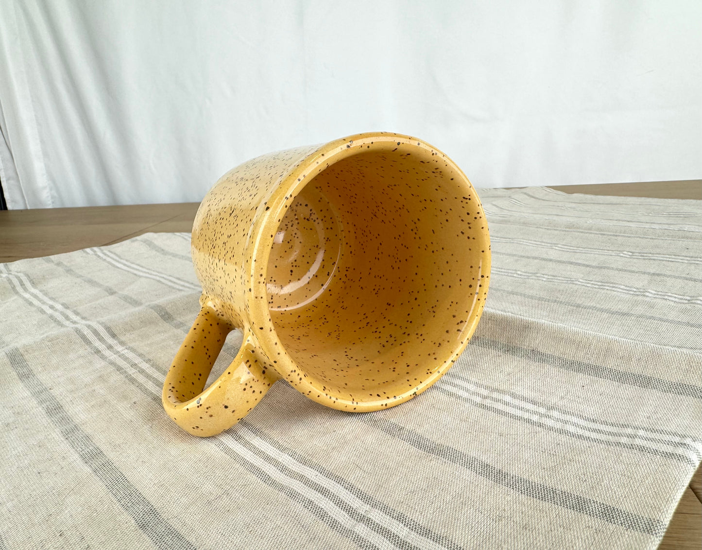 16 oz Coffee Mug, Yellow Speckle