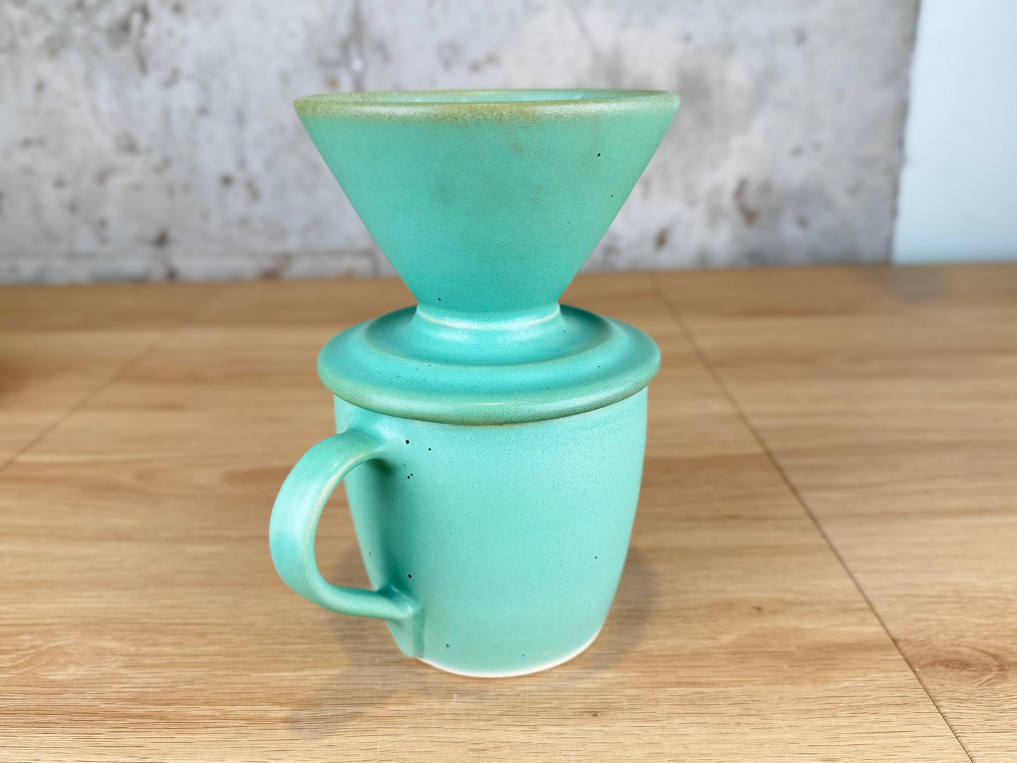 Matte Mint Green 14oz Pour Over Set