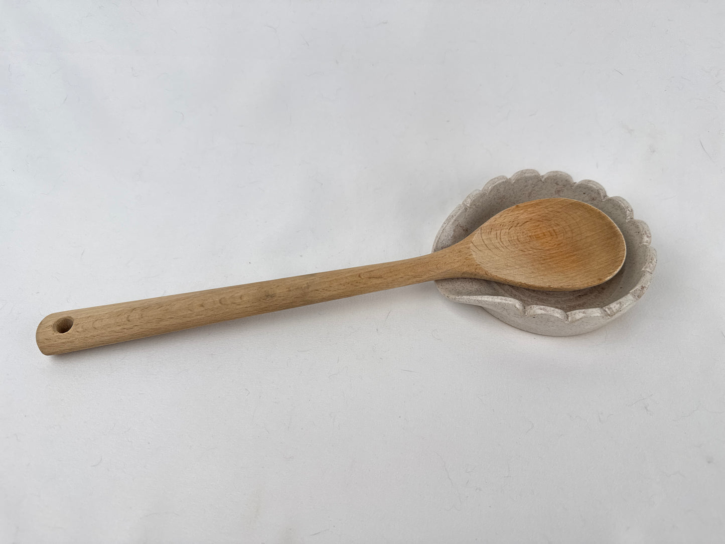 Oatmeal Speckled Ceramic Spoon Rest