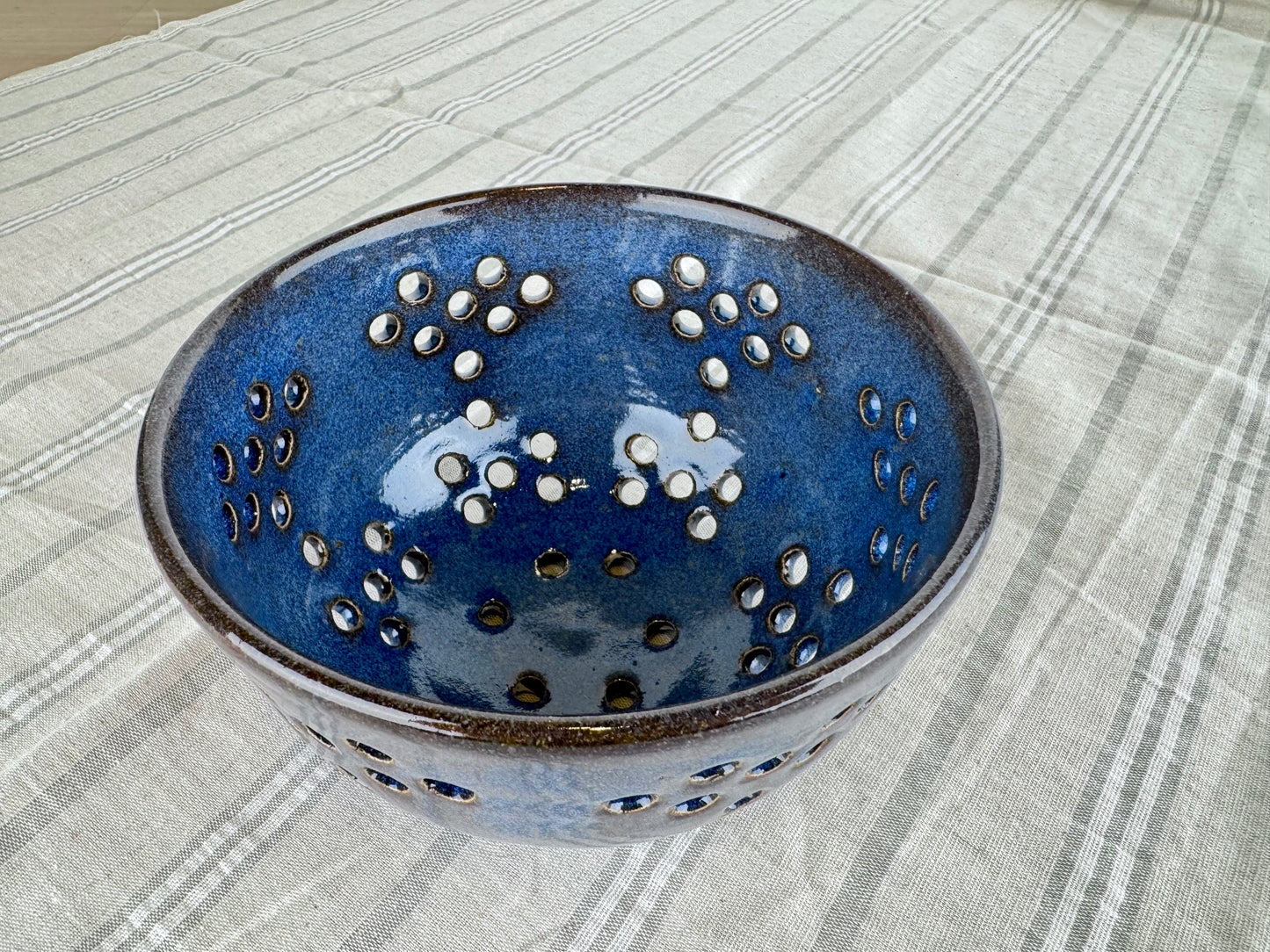 Berry Bowl / Colander, Dark Blue