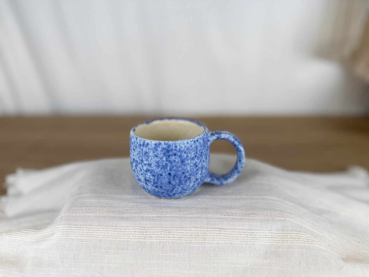 Blue & White Splatter 6 oz Espresso Mug