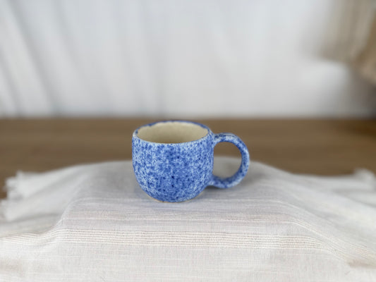 Blue & White Splatter 6 oz Espresso Mug