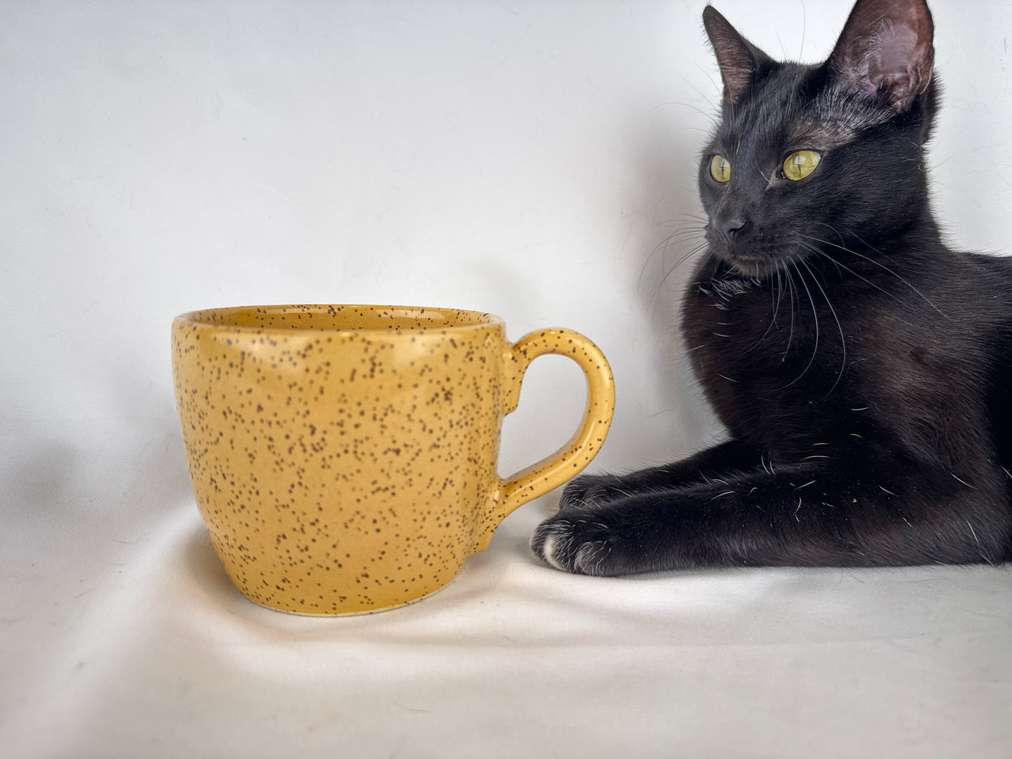 Yellow Speckled 14oz Coffee Mug