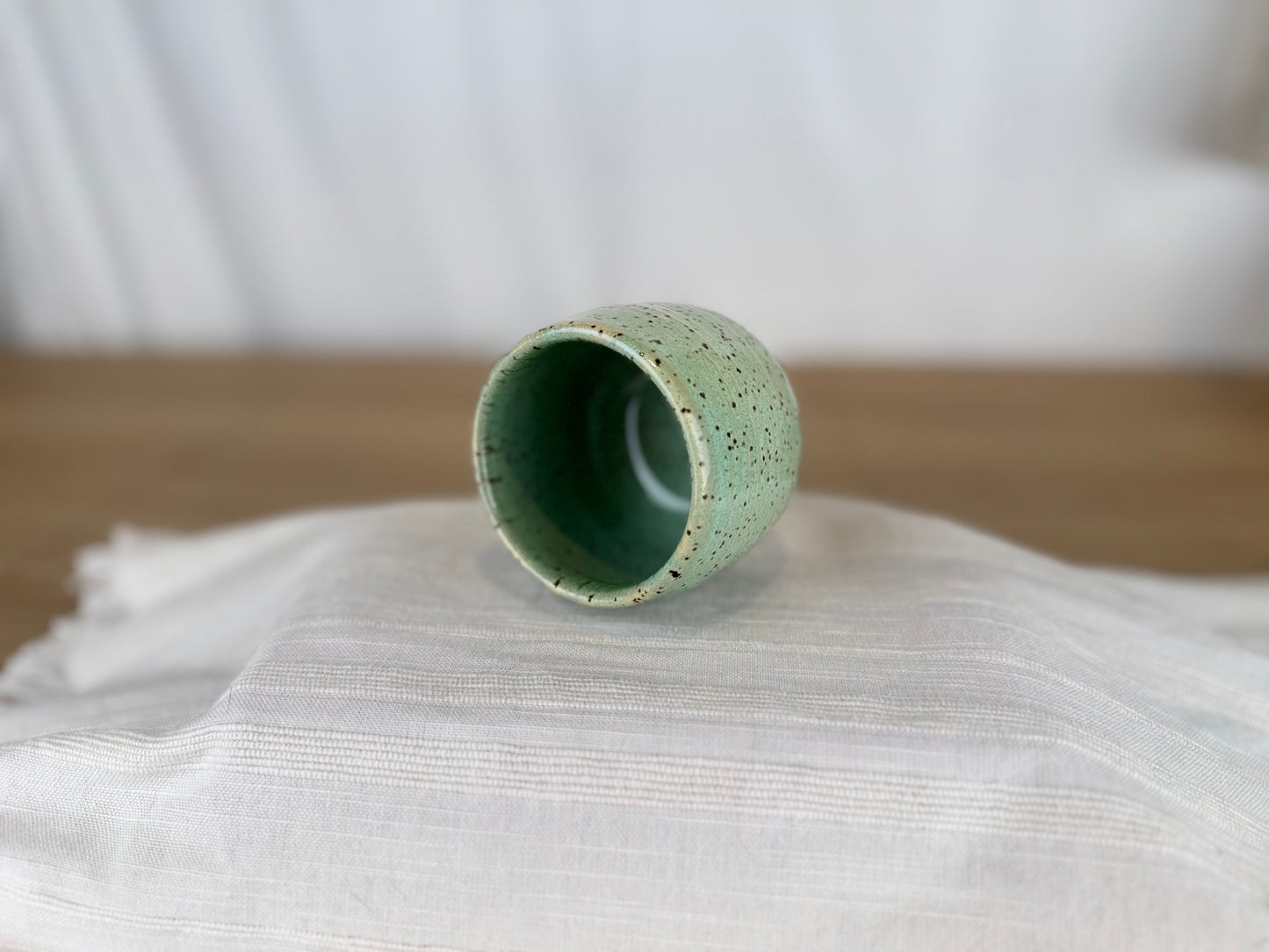 Speckled Sage Green 4oz Espresso & Tea Cup