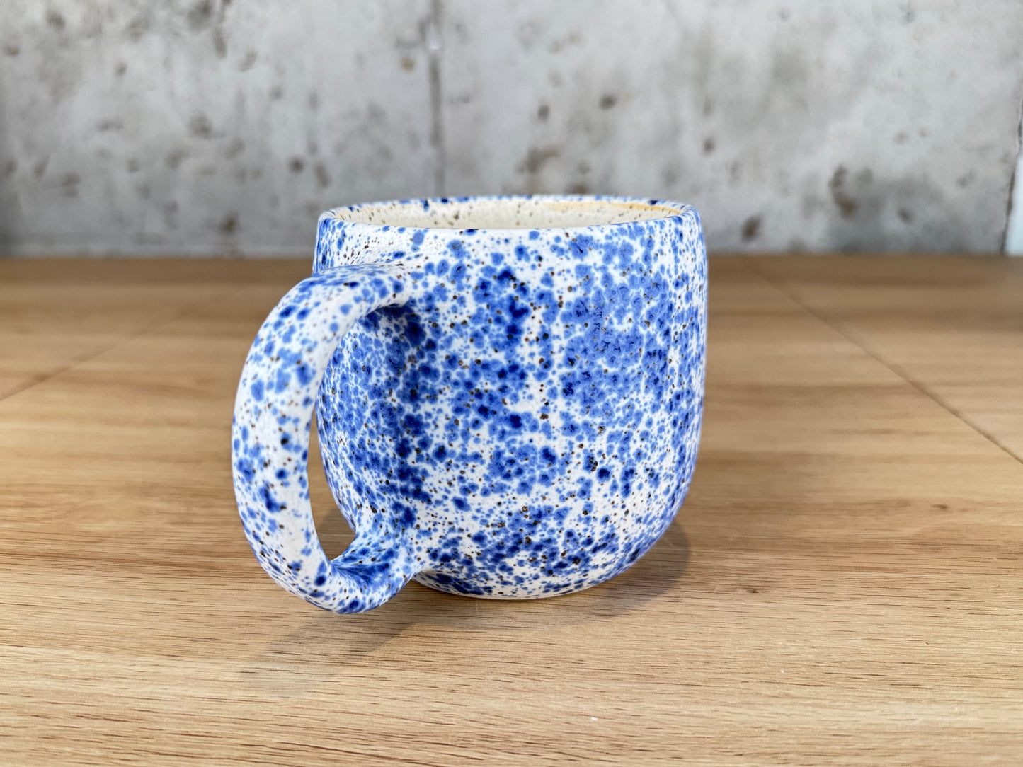 14oz Coffee Mug, Blue Splatter