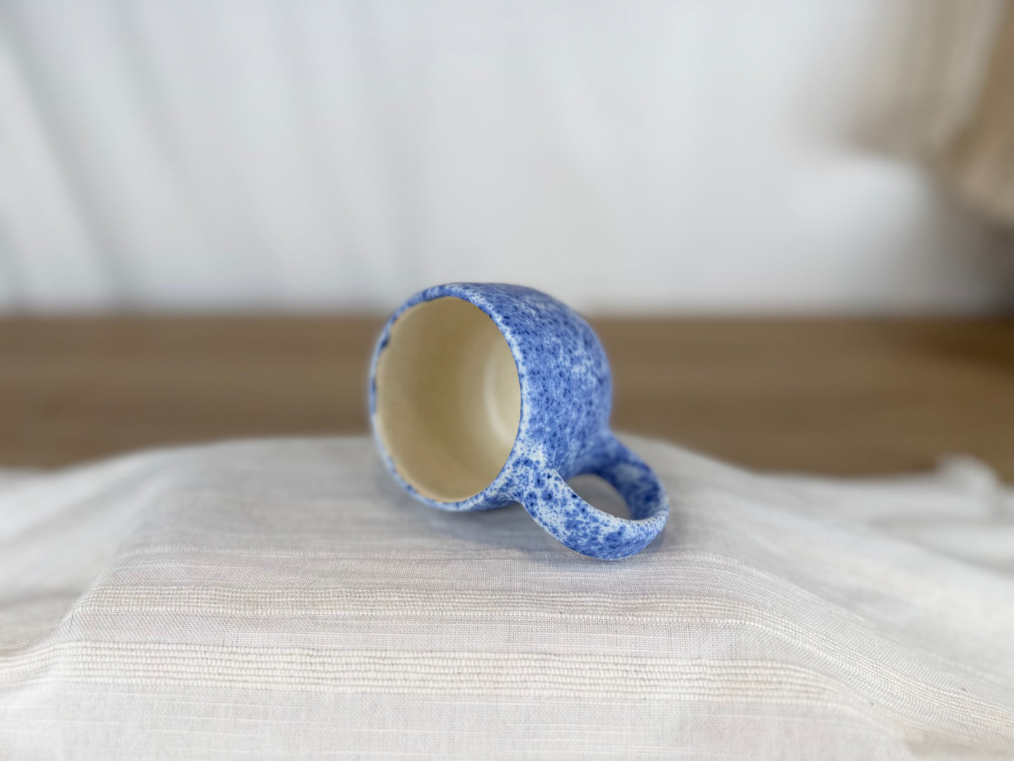 Blue & White Splatter 6 oz Espresso Mug