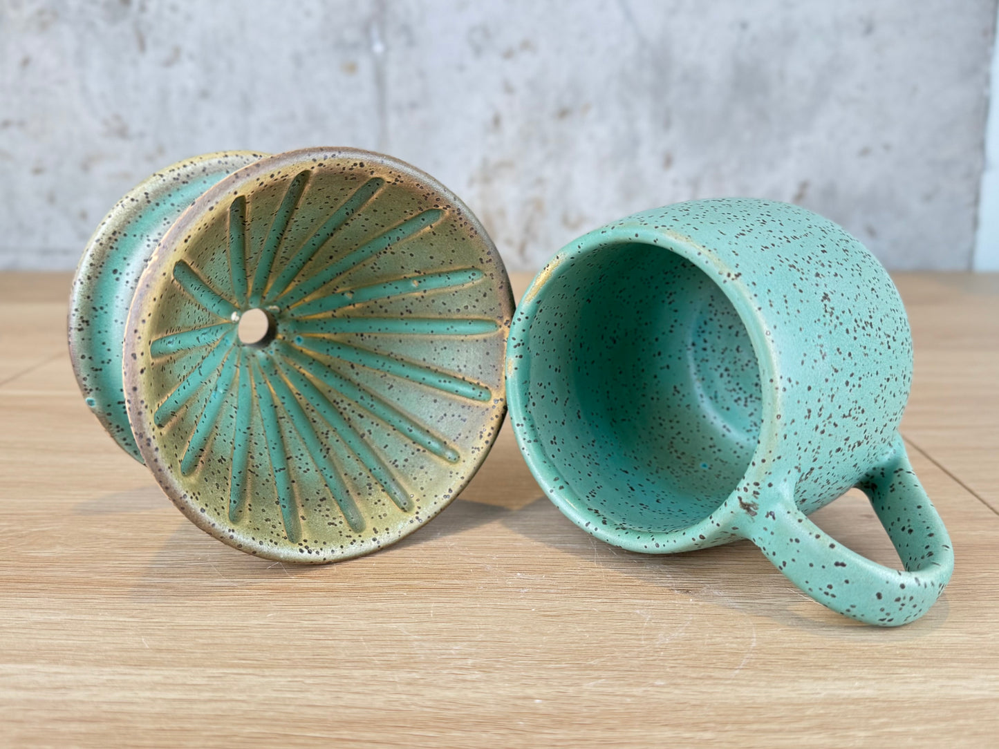 12 oz Pour Over Set, Matte Spruce Green