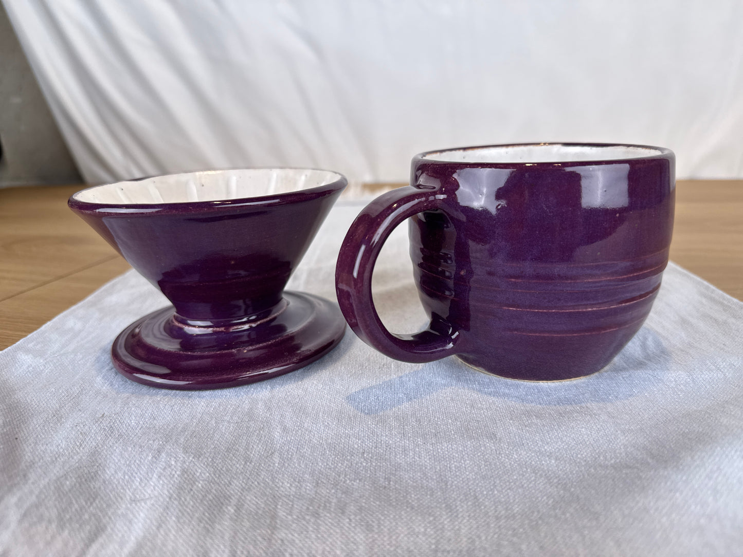 16oz Pour Over Set, Eggplant Purple