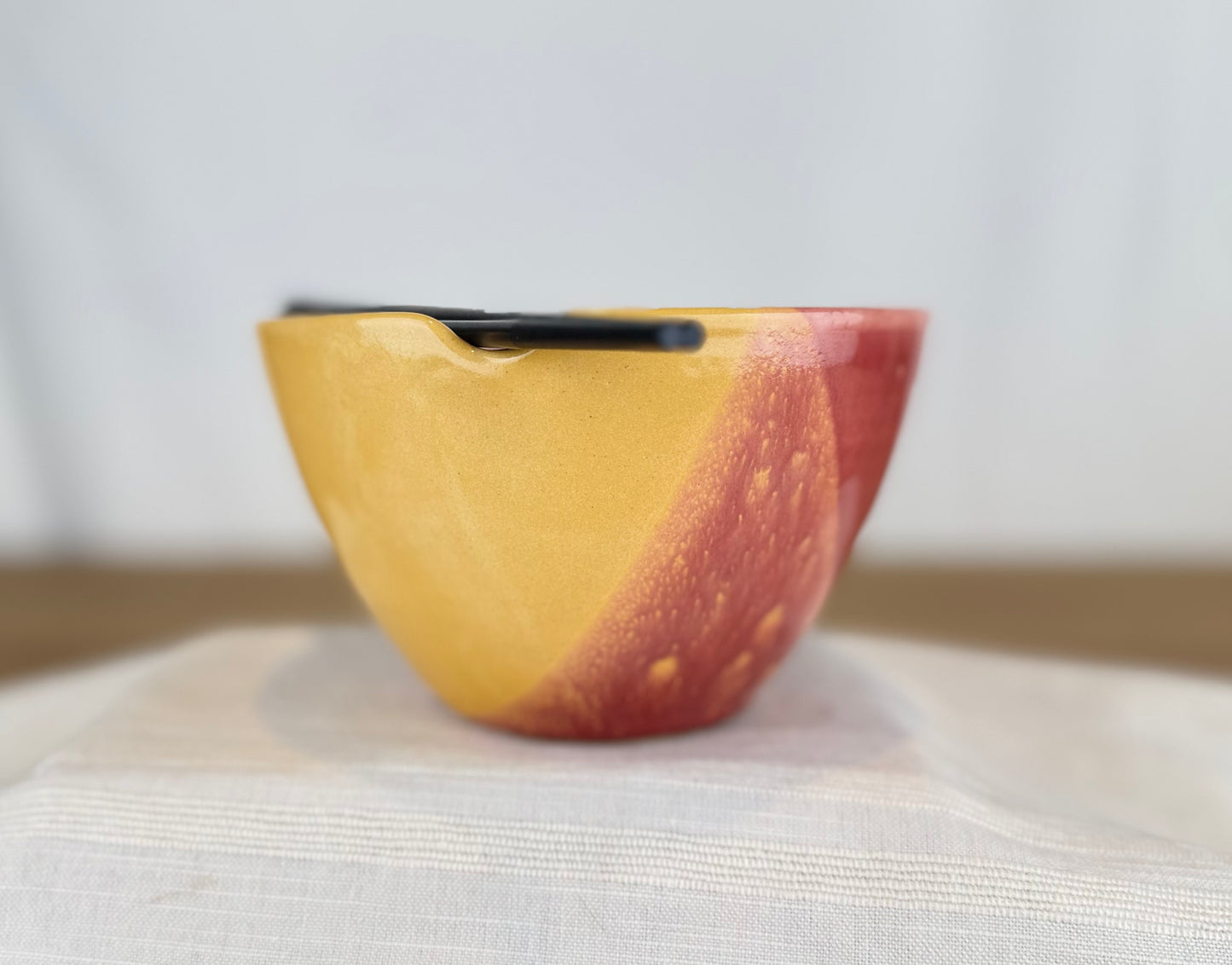 Ramen Bowl, Yellow & Pink