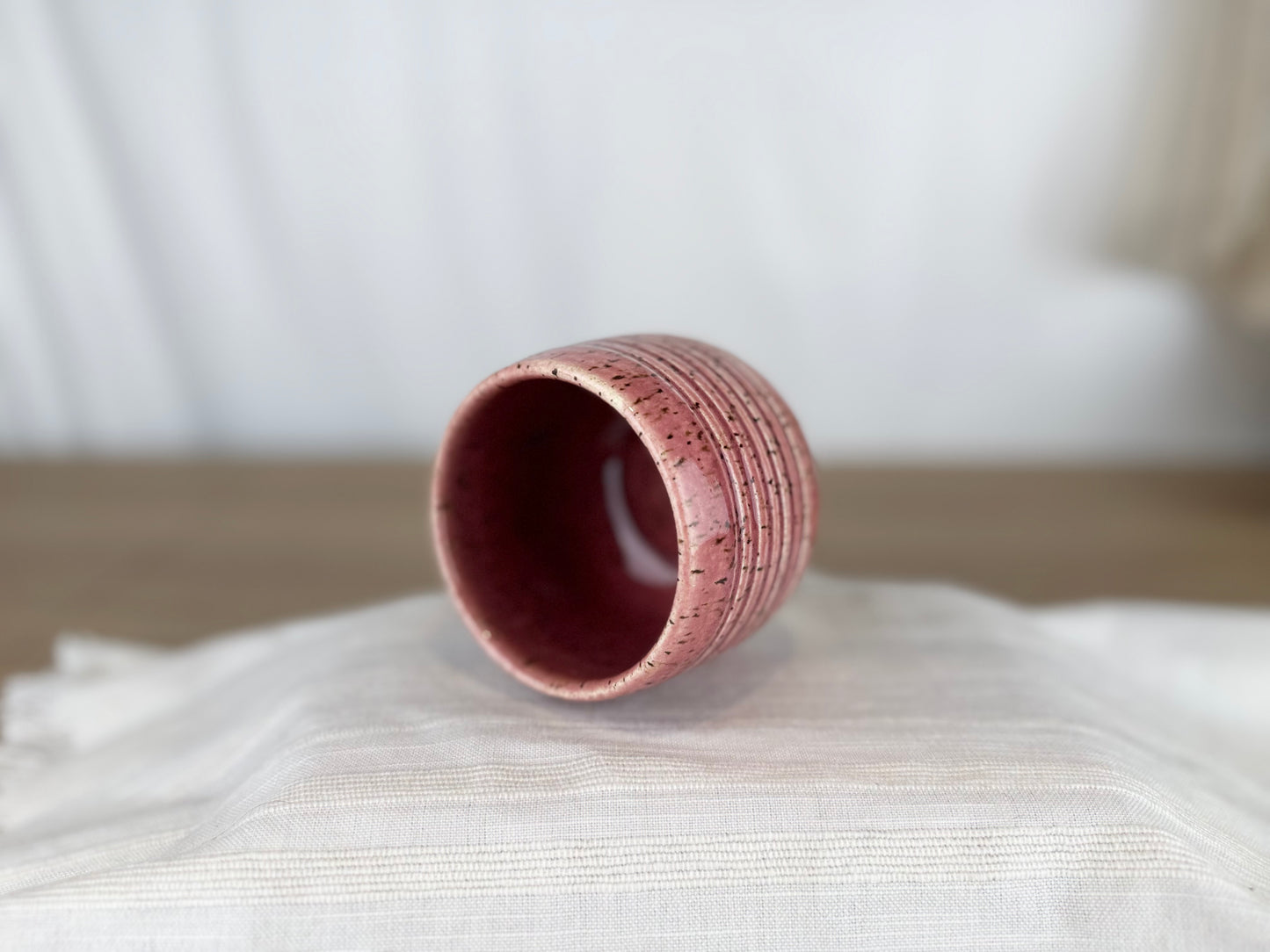 Dusty Rose Speckled 8 oz Coffee & Tea Cup