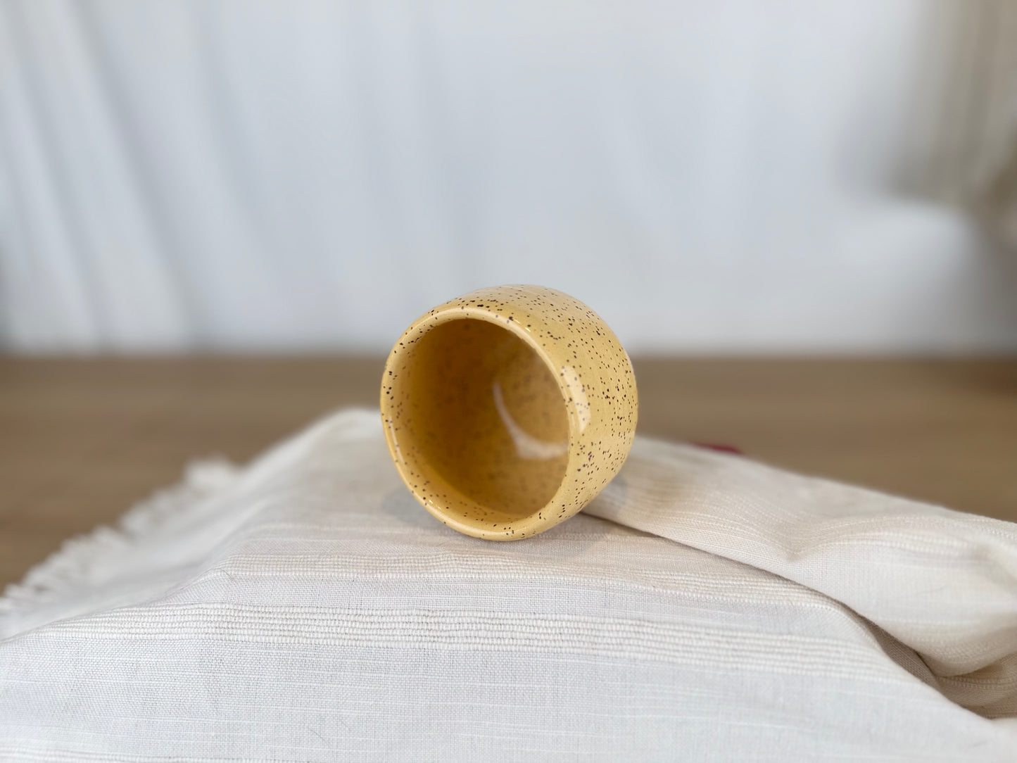 Yellow Speckled 4oz Espresso & Tea Cup