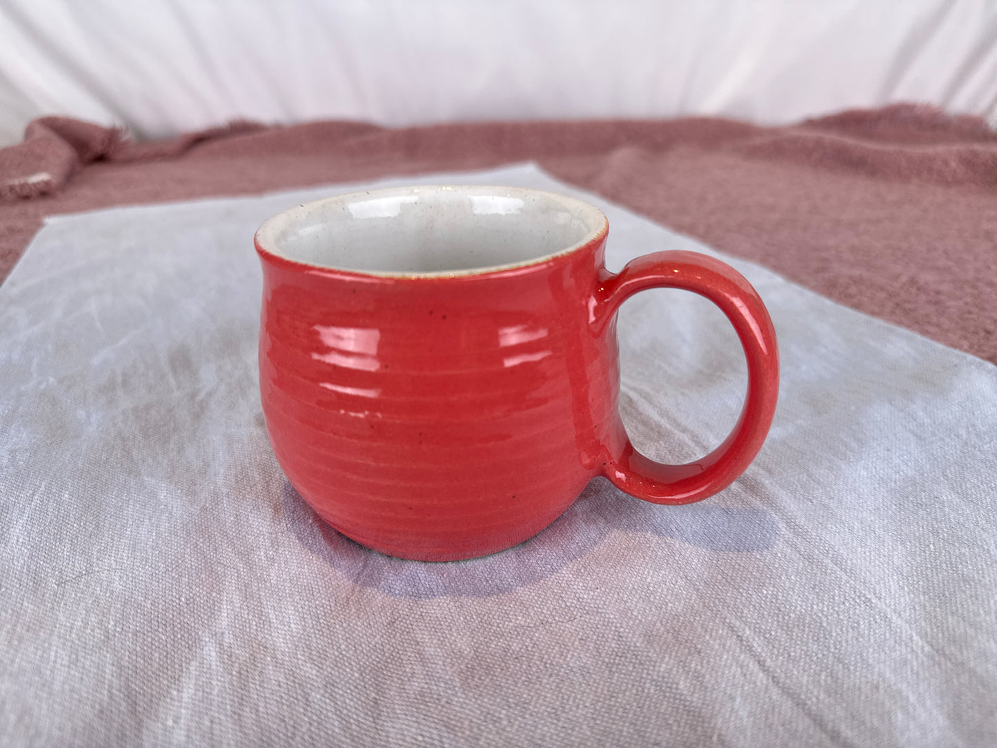 10oz Coffee Mug, Coral Red