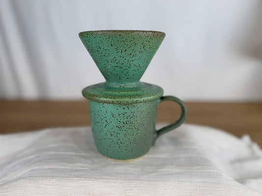 14 oz Pour Over Set, Matte Spruce Green