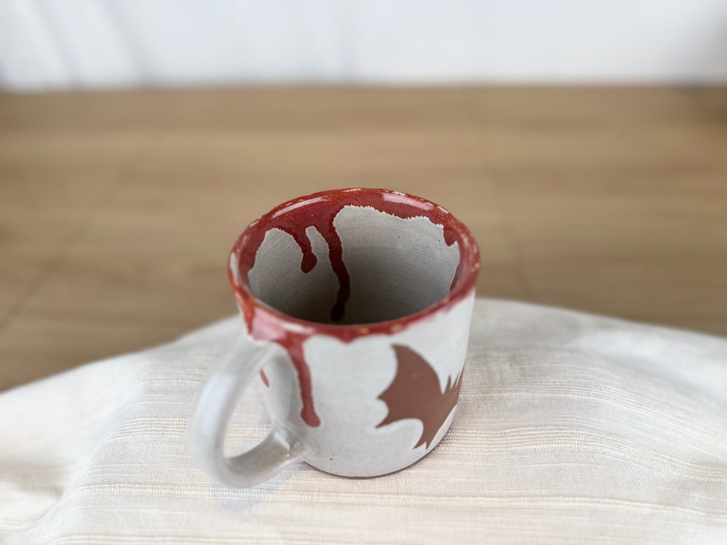12oz Drippy Red Bat Mug