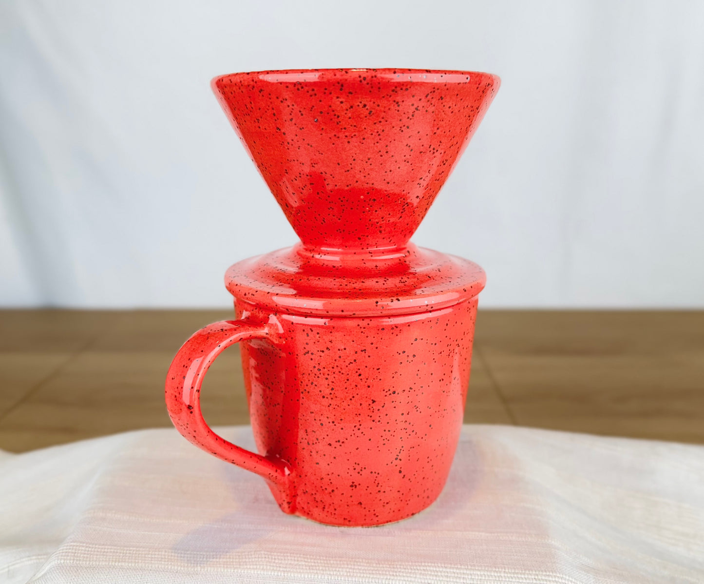 Coral Red 14oz Pour Over Set