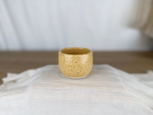Yellow Speckled 4oz Espresso & Tea Cup